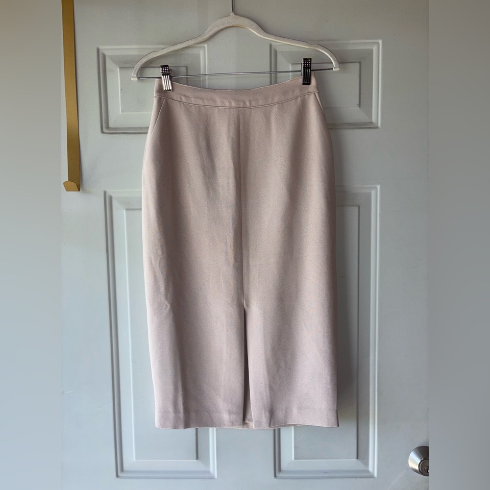 Reiss tan pencil skirt size 4